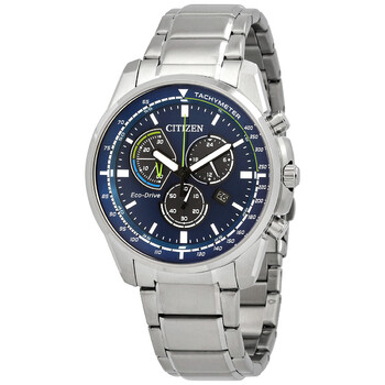 EcoDrive Chronograph Blue Dial Watch AT119087L