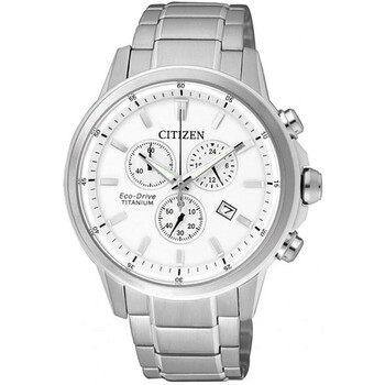 EcoDrive Chronograph White Dial Watch AT234081A