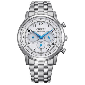 EcoDrive Chronograph White Dial Watch CA463053A
