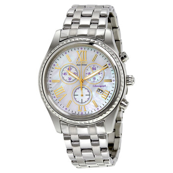 EcoDrive Chronograph  Mother of Pearl Watch FB136054D