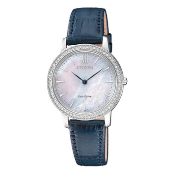 EcoDrive Crystal Mother of Pearl Dial Watch EX148015D