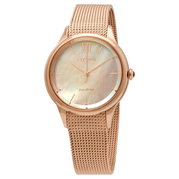 EcoDrive MotherofPearl Dial Watch EM081386Y