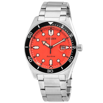 EcoDrive Orange Dial Watch AW176081X