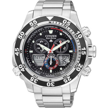 EcoDrive Promaster Chronograph Black Dial Watch JR404557E