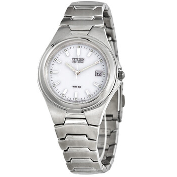 EcoDrive White Dial Stainless Steel 35mm Watch BM053058A