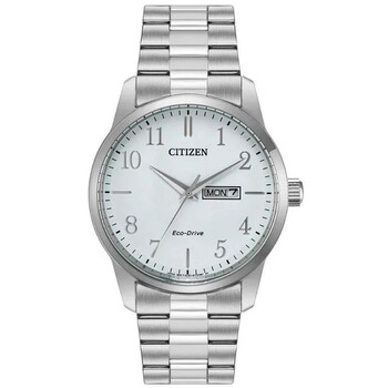 EcoDrive White Dial Stainless Steel Watch BM855154A