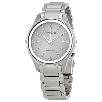 EcoDrive White Dial Stainless Steel Watch EM059780A