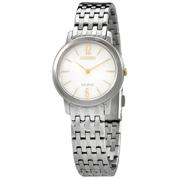 EcoDrive White Dial Stainless Steel Watch EX149887A