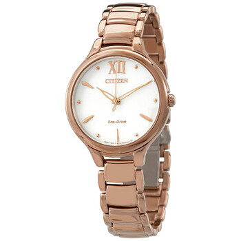 EcoDrive White Dial Watch EM055385A