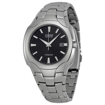 Eco Drive Black Dial Titanium Watch BM656054H