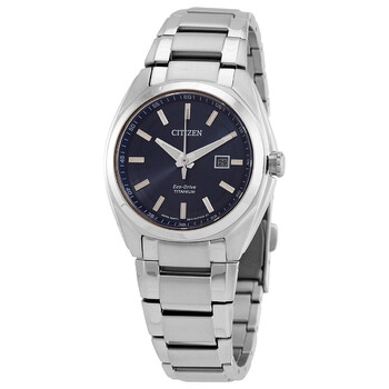 Eco Drive Blue Dial Titanium Watch EW221053L