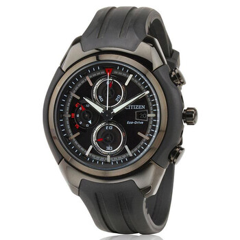 Eco Drive Chronograph Black Dial Watch CA028501E