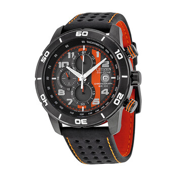 Eco Drive Grey Dial Chronograph Watch CA046711H