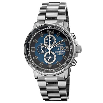 Eco Drive Nighthawk Blue Dial Titanium Watch CA050051L