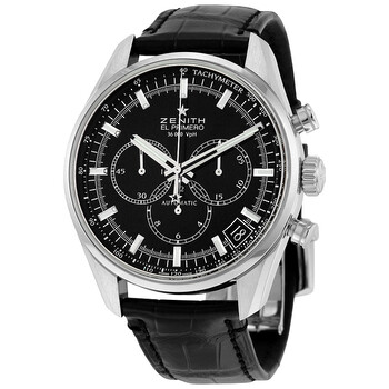 El Primero 36000 VpH Black Dial Chronograph Automatic Watch 03208040021C496
