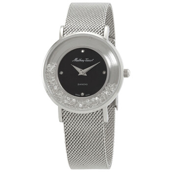 Electra Quartz Diamond Black Dial Watch D983SAN