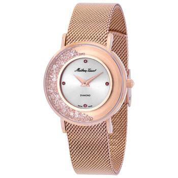 Electra Quartz Diamond Silver Dial Watch D983SPI