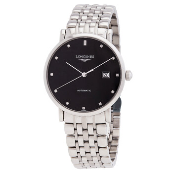 Elegant Automatic Diamond Black Dial Watch L4.910.4.57.6