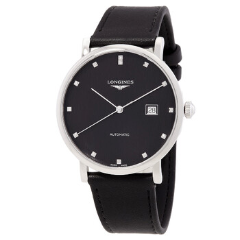 Elegant Automatic Diamond Black Dial Watch L4.911.4.78.2