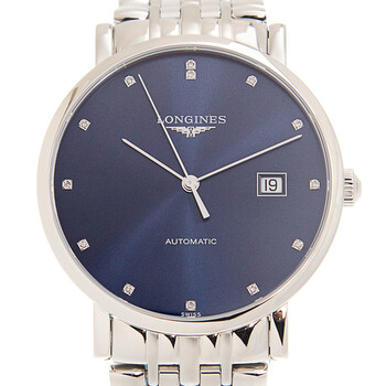 Elegant Automatic Diamond Blue Dial Watch L4.910.4.97.6