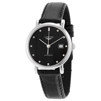 Elegant Black Diamond Dial Automatic Watch L4.310.4.57.2