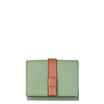 Embossed Anagram Trifold Calfskin Wallet