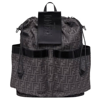 Embossed Logo Drawstring Backpack