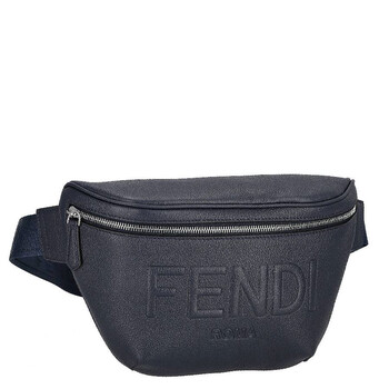 Embossed Logo Leather Belt Bag