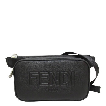 Embossed Logo Leather Belt Bag