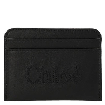 Embroidered Logo Sense Card Holder In Soft Leather