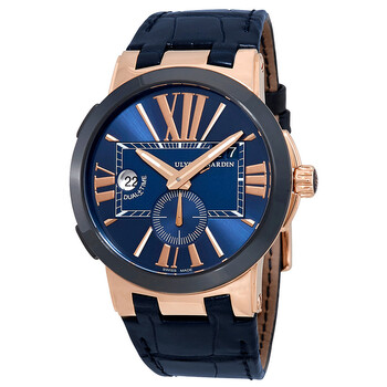Executive Dual Time Automatic Blue Dial Watch