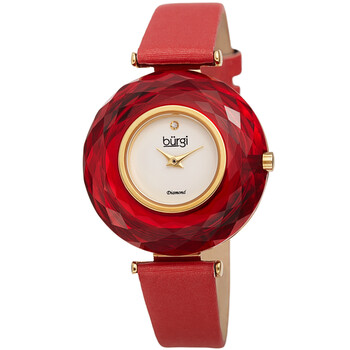Faceted Crystal Bezel Quartz Diamond Watch BUR252RD