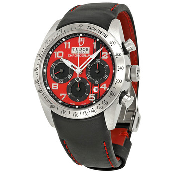 Fastrider Ducati Chronograph Red Dial Black Leather Watch 42000DDUC