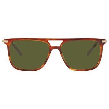 Ferragamo Green Rectangular Sunglasses SF966S 216