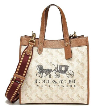 Field Horse And Carriage Print Tote Bag
