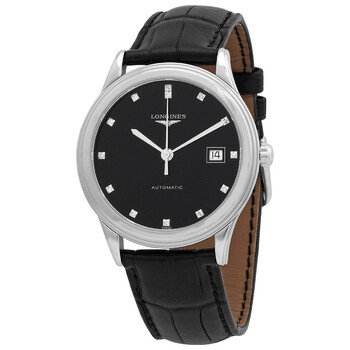 Flagship Automatic Diamond Black Dial Watch L4.874.4.57.2