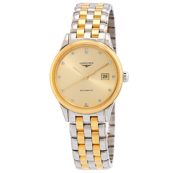 Flagship Automatic Diamond Gold Dial Watch L4.374.3.37.7