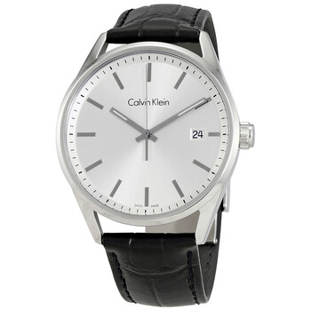 Formality Silver Dial Black Leather Watch K4M211C6