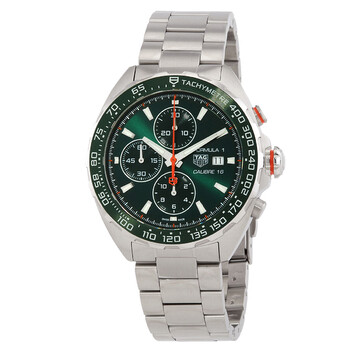 Formula 1 Chronograph Automatic Green Dial Watch CAZ201H.BA0876
