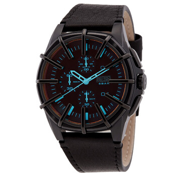 Framed Chronograph Quartz Black Dial Watch DZ4658