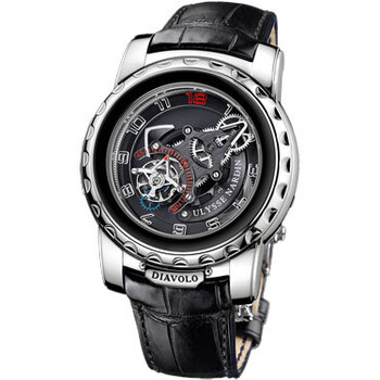 Freak Diavolo Black Dial Alligator Leather Automatic Watch