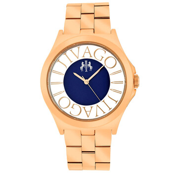 Fun Blue Dial Rose Goldtone Watch JV8412