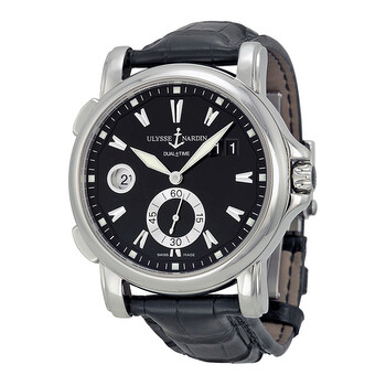 GMT Big Date Black Dial Stainless Steel Watch