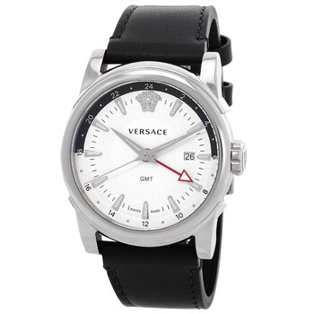 GMT Vintage Quartz Silver Dial Watch VEV300119