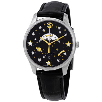 GTimeless Black Diamonds Dial Moonphase Watch YA1264091