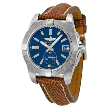 Galactic 36  Automatic Blue Dial Brown Lizard Leather Watch A3733011C824BRZT