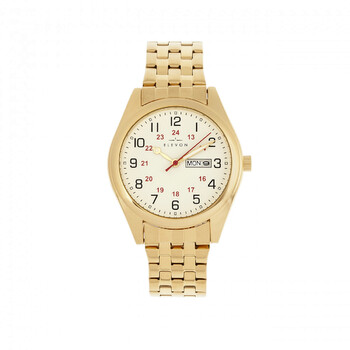 Gann White Dial Yellow Goldtone Watch ELE1065