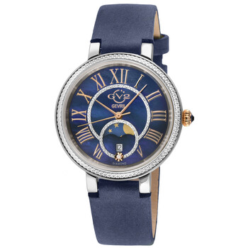 Genoa Mother of Pearl Dial Quartz Moon Phase Diamond Watch