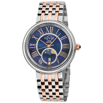 Genoa Mother of Pearl Dial Quartz Moon Phase Diamond Watch 12549B