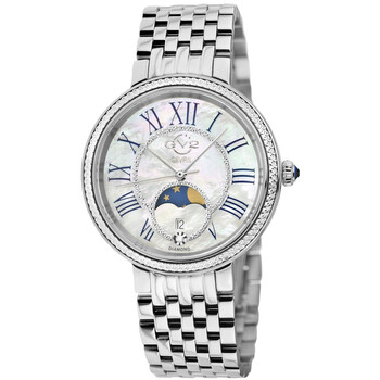 Genoa Mother of Pearl Dial Quartz Moon Phase Watch 12540B